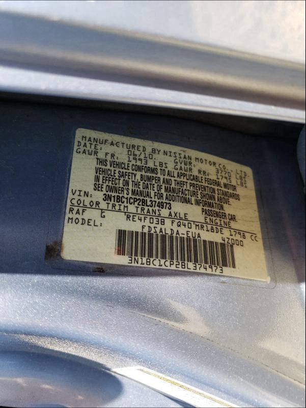 Photo 9 VIN: 3N1BC1CP2BL374973 - NISSAN VERSA S 