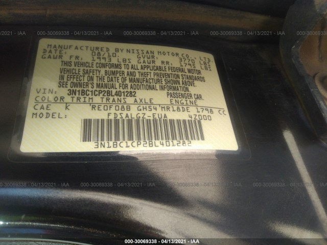 Photo 8 VIN: 3N1BC1CP2BL401282 - NISSAN VERSA 