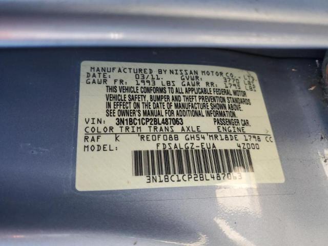 Photo 11 VIN: 3N1BC1CP2BL487063 - NISSAN VERSA S 