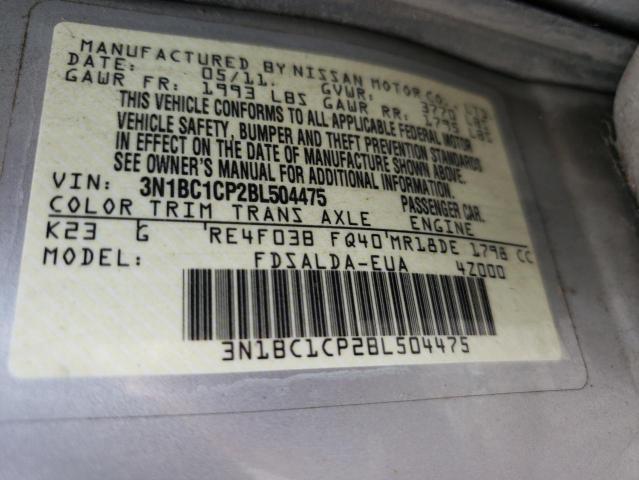 Photo 9 VIN: 3N1BC1CP2BL504475 - NISSAN VERSA S 