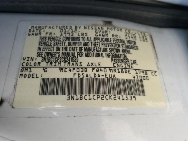 Photo 11 VIN: 3N1BC1CP2CK241539 - NISSAN VERSA S 