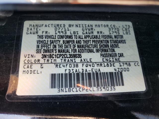 Photo 9 VIN: 3N1BC1CP2CL359035 - NISSAN VERSA S 