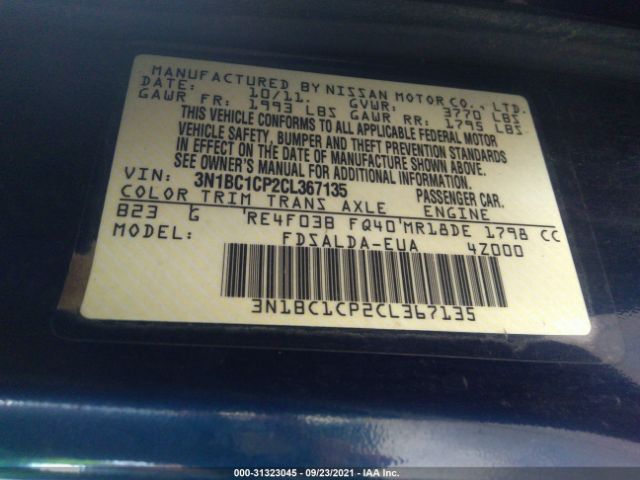 Photo 8 VIN: 3N1BC1CP2CL367135 - NISSAN VERSA 