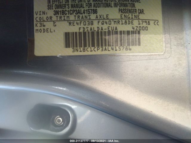 Photo 8 VIN: 3N1BC1CP3AL415786 - NISSAN VERSA 