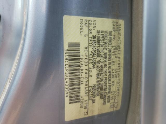 Photo 9 VIN: 3N1BC1CP3AL433544 - NISSAN VERSA S 