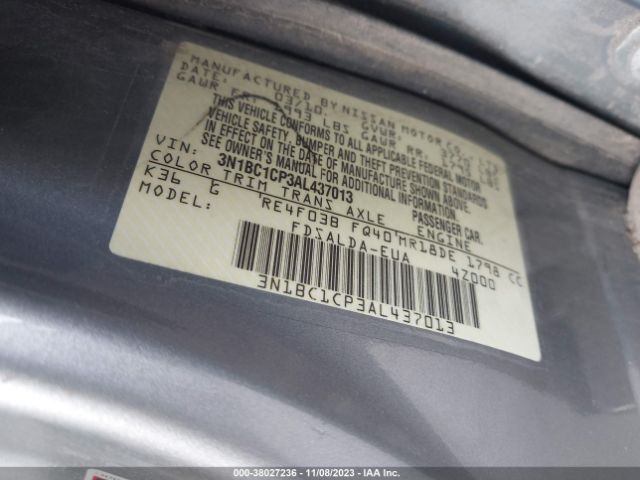 Photo 8 VIN: 3N1BC1CP3AL437013 - NISSAN VERSA 