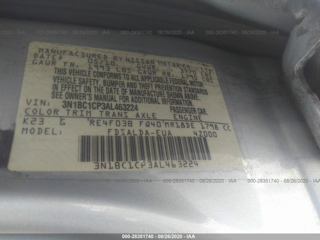 Photo 8 VIN: 3N1BC1CP3AL463224 - NISSAN VERSA 