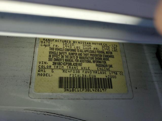 Photo 11 VIN: 3N1BC1CP3BL428197 - NISSAN VERSA S 