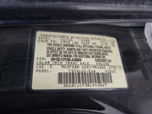 Photo 9 VIN: 3N1BC1CP3BL443069 - NISSAN VERSA S 