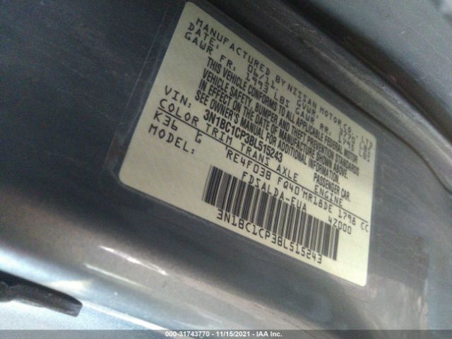 Photo 8 VIN: 3N1BC1CP3BL515243 - NISSAN VERSA 