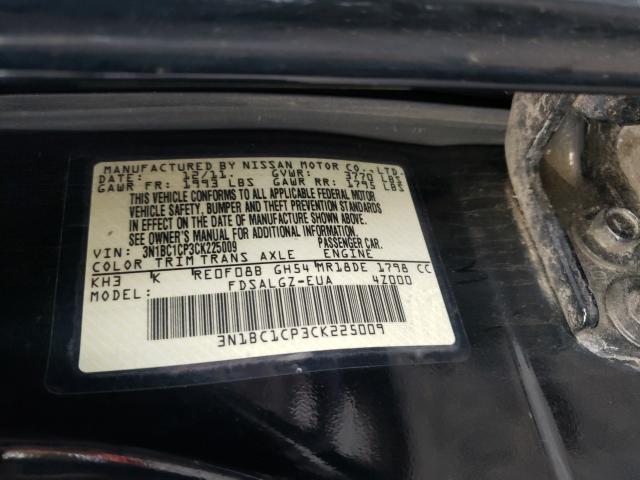 Photo 9 VIN: 3N1BC1CP3CK225009 - NISSAN VERSA 