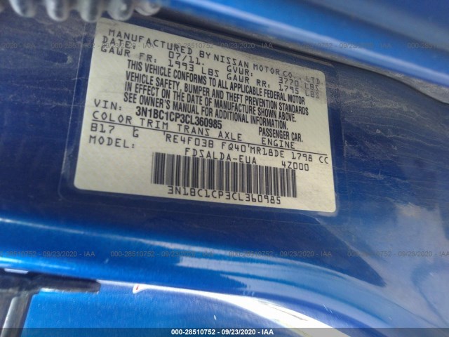 Photo 8 VIN: 3N1BC1CP3CL360985 - NISSAN VERSA 