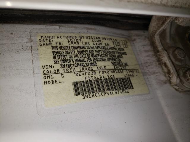 Photo 9 VIN: 3N1BC1CP4AL374052 - NISSAN VERSA S 