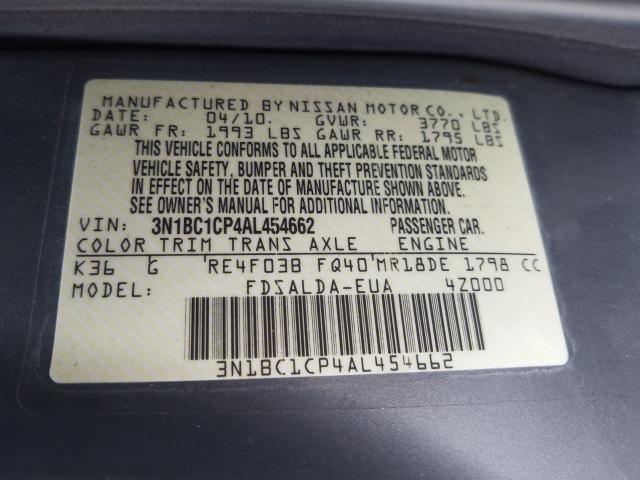 Photo 9 VIN: 3N1BC1CP4AL454662 - NISSAN VERSA S 