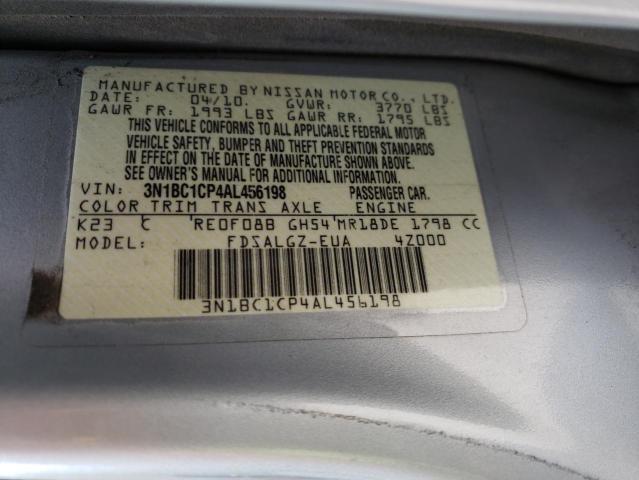 Photo 9 VIN: 3N1BC1CP4AL456198 - NISSAN VERSA S 