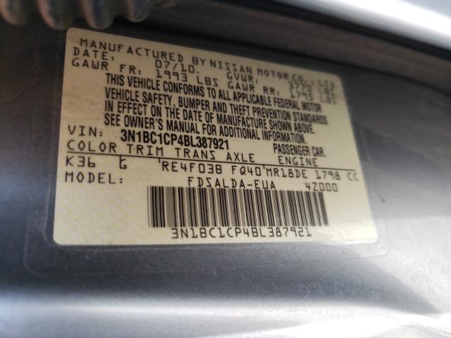 Photo 9 VIN: 3N1BC1CP4BL387921 - NISSAN VERSA S 