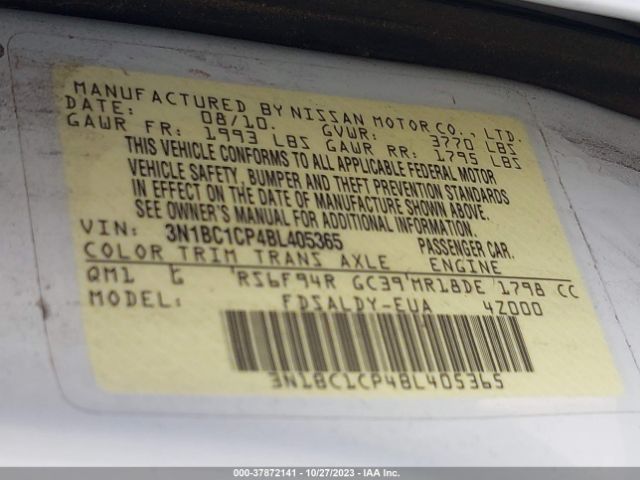 Photo 8 VIN: 3N1BC1CP4BL405365 - NISSAN VERSA 