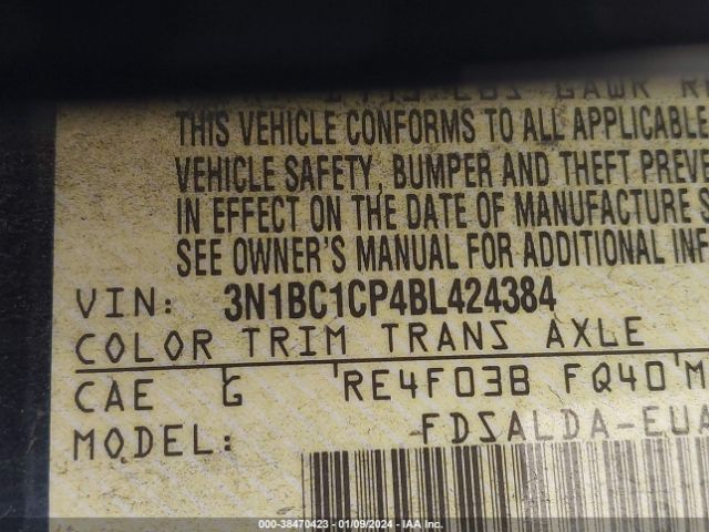 Photo 8 VIN: 3N1BC1CP4BL424384 - NISSAN VERSA 