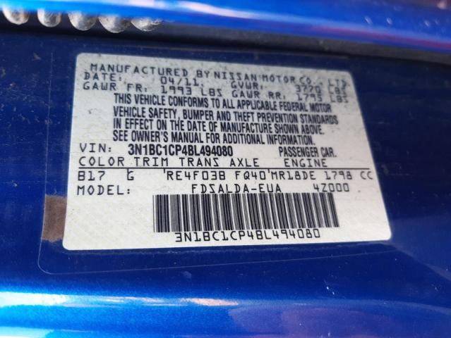 Photo 9 VIN: 3N1BC1CP4BL494080 - NISSAN VERSA 