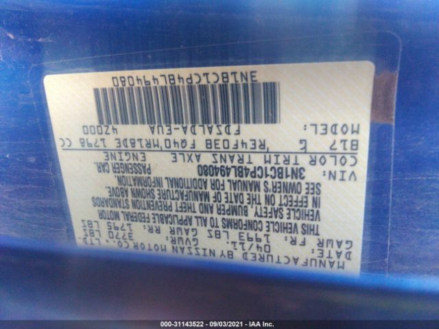 Photo 8 VIN: 3N1BC1CP4BL494080 - NISSAN VERSA 