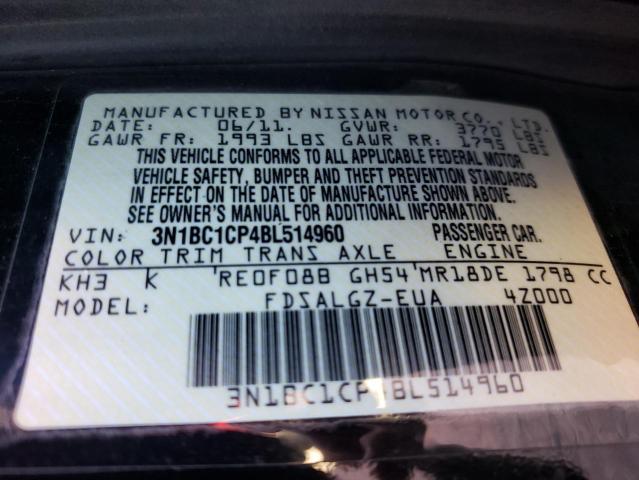 Photo 9 VIN: 3N1BC1CP4BL514960 - NISSAN VERSA S 