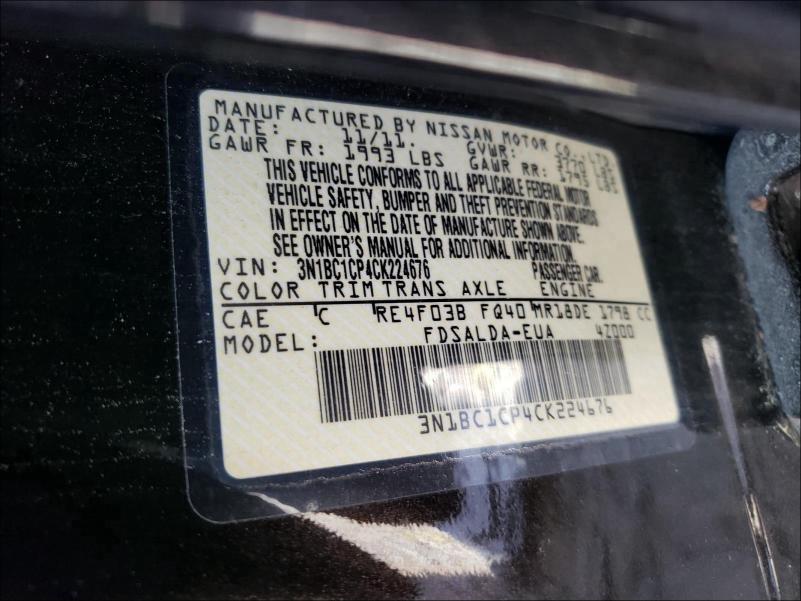 Photo 9 VIN: 3N1BC1CP4CK224676 - NISSAN VERSA S 