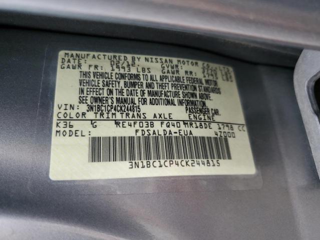 Photo 11 VIN: 3N1BC1CP4CK244815 - NISSAN VERSA S 