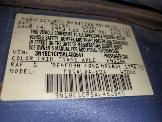 Photo 11 VIN: 3N1BC1CP5AL450541 - NISSAN VERSA S 