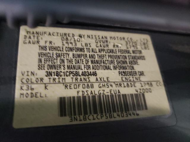 Photo 9 VIN: 3N1BC1CP5BL403446 - NISSAN VERSA S 