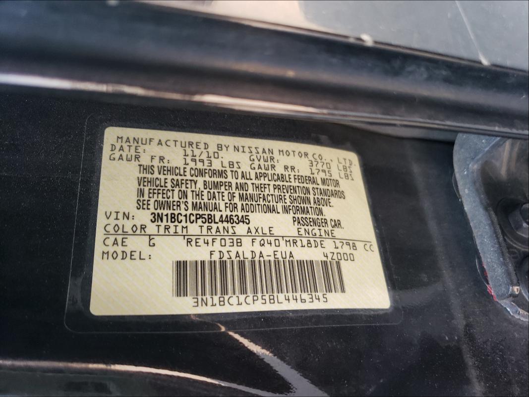 Photo 9 VIN: 3N1BC1CP5BL446345 - NISSAN VERSA S 