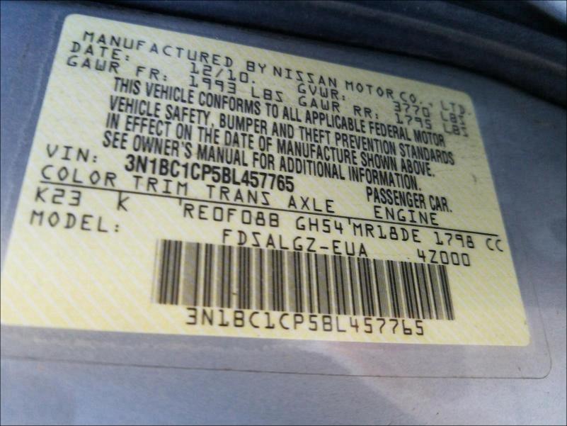 Photo 9 VIN: 3N1BC1CP5BL457765 - NISSAN VERSA S 