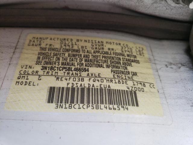 Photo 9 VIN: 3N1BC1CP5BL466594 - NISSAN VERSA S 