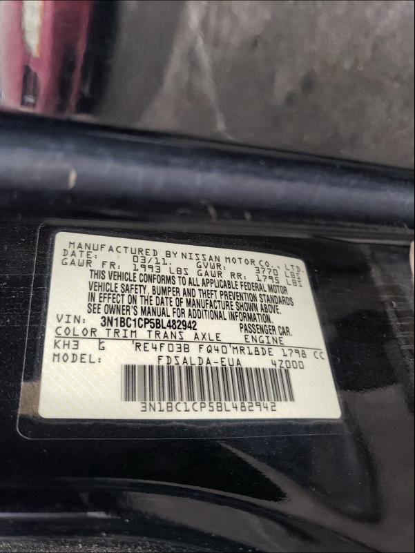 Photo 9 VIN: 3N1BC1CP5BL482942 - NISSAN VERSA S 