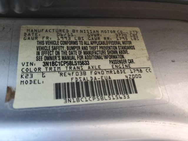 Photo 11 VIN: 3N1BC1CP5BL515633 - NISSAN VERSA 