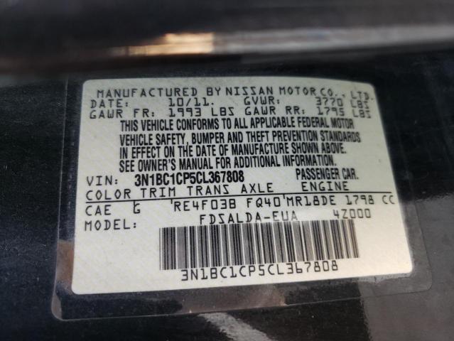 Photo 9 VIN: 3N1BC1CP5CL367808 - NISSAN VERSA S 