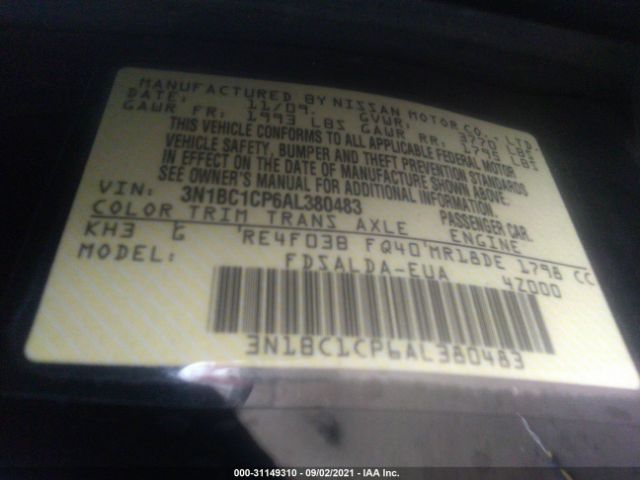 Photo 8 VIN: 3N1BC1CP6AL380483 - NISSAN VERSA 