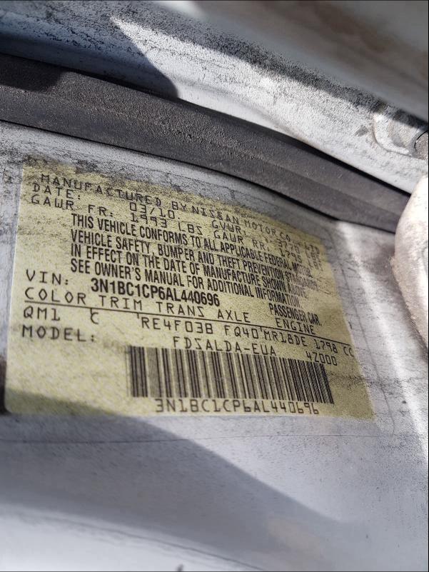 Photo 9 VIN: 3N1BC1CP6AL440696 - NISSAN VERSA S 