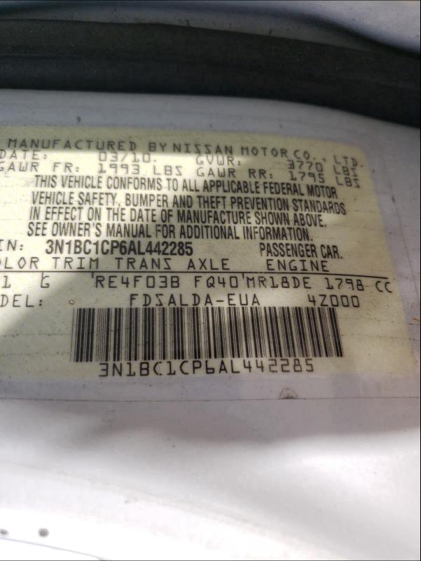 Photo 9 VIN: 3N1BC1CP6AL442285 - NISSAN VERSA 