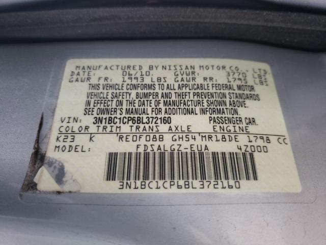 Photo 9 VIN: 3N1BC1CP6BL372160 - NISSAN VERSA S 