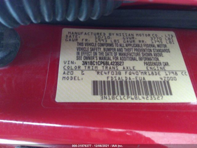 Photo 8 VIN: 3N1BC1CP6BL423527 - NISSAN VERSA 