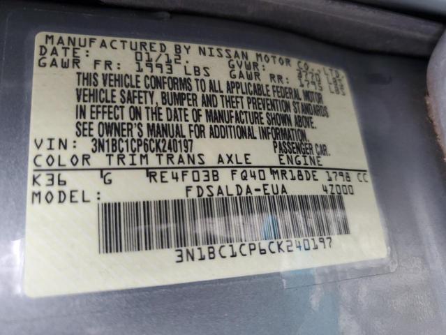 Photo 11 VIN: 3N1BC1CP6CK240197 - NISSAN VERSA 