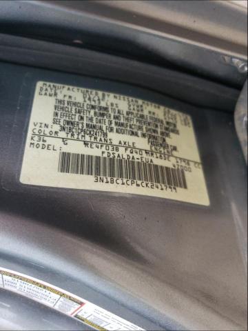 Photo 9 VIN: 3N1BC1CP6CK241799 - NISSAN VERSA S 