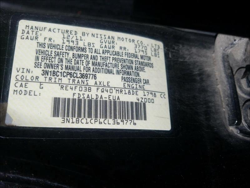 Photo 9 VIN: 3N1BC1CP6CL369776 - NISSAN VERSA S 