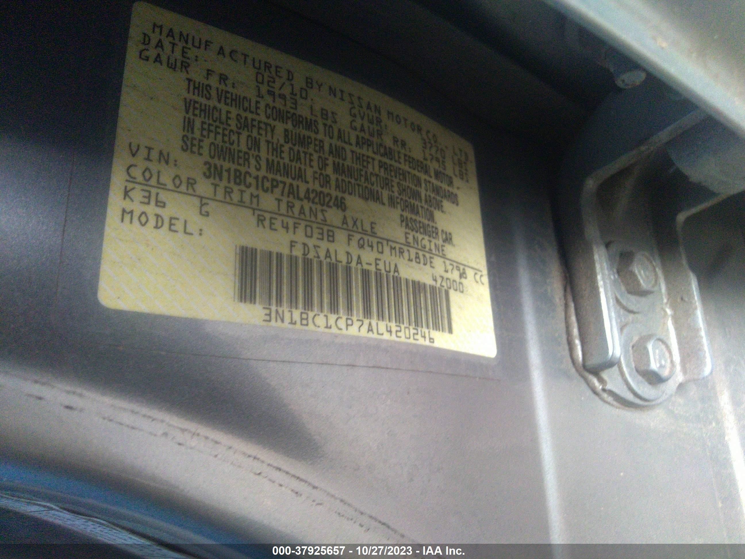 Photo 8 VIN: 3N1BC1CP7AL420246 - NISSAN VERSA 