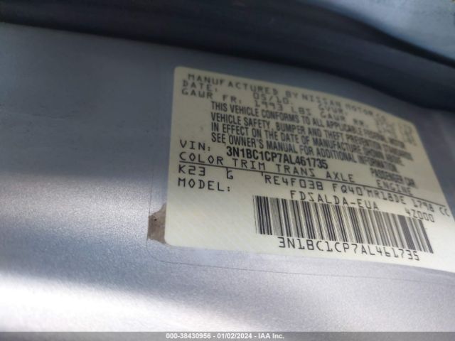 Photo 8 VIN: 3N1BC1CP7AL461735 - NISSAN VERSA 