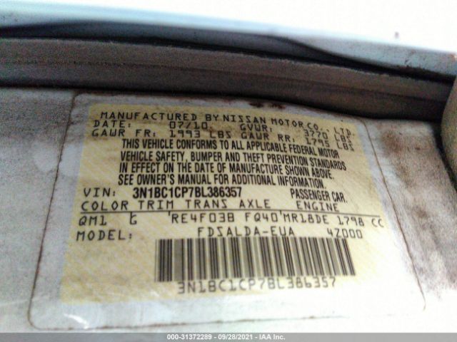 Photo 8 VIN: 3N1BC1CP7BL386357 - NISSAN VERSA 