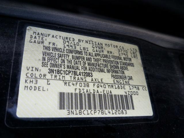 Photo 9 VIN: 3N1BC1CP7BL412083 - NISSAN VERSA S 