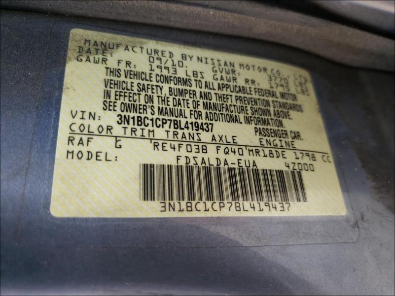 Photo 9 VIN: 3N1BC1CP7BL419437 - NISSAN VERSA S 