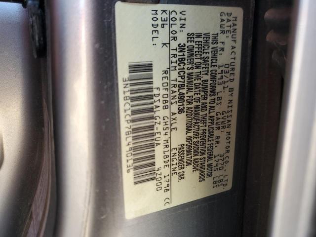 Photo 11 VIN: 3N1BC1CP7BL490136 - NISSAN VERSA 