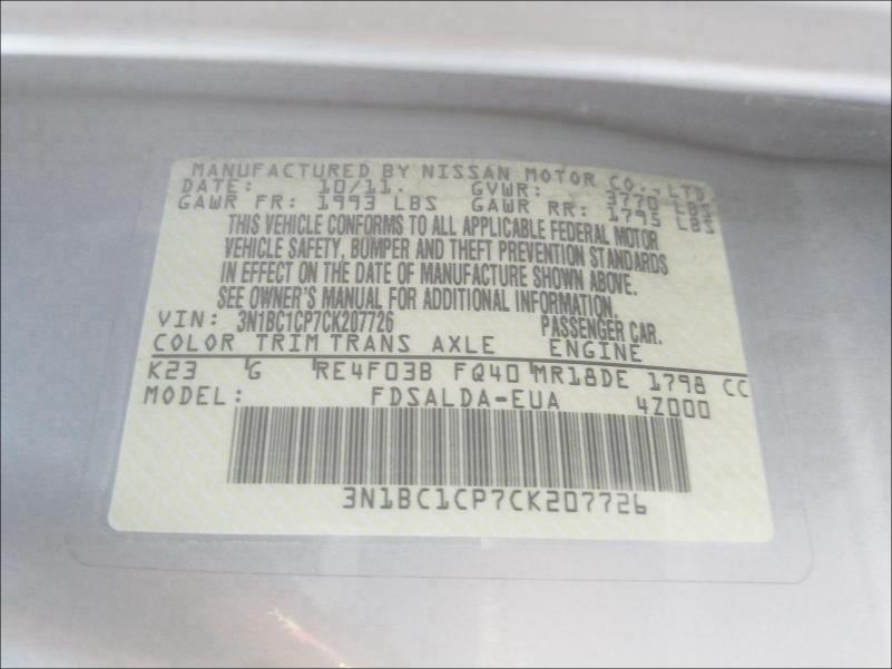 Photo 9 VIN: 3N1BC1CP7CK207726 - NISSAN VERSA S 